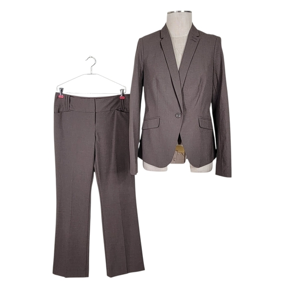 The Limited Pant Suit Women Size 8 Brown Single Vent Flap Pockets Cassidy Fit - Picture 1 of 13